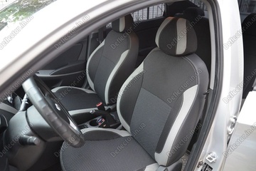 Авто чехлы на сиденья (задняя спинка цельная) Hyundai Accent