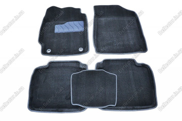 Текстильные коврики в салон авто 3D ворс (черный цвет) Toyota Camry 50