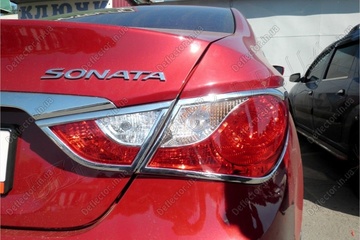 Хром накладки на задние фары (стопы) Hyundai Sonata YF