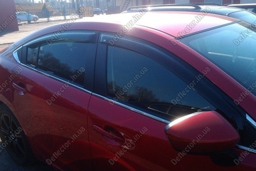 Дефлекторы дверей - боковые ветровики Mazda 6
