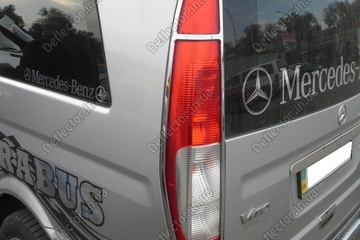 Хром накладки на задние фары (стопы) Mercedes-Benz Vito 639