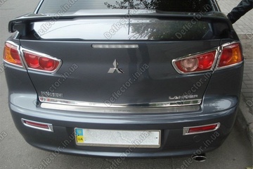 Хром накладки на задние фары (стопы) Mitsubishi Lancer 10