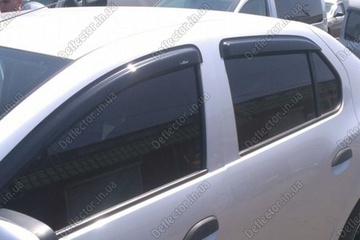 Ветровики на окна - дефлекторы окон авто Renault Logan
