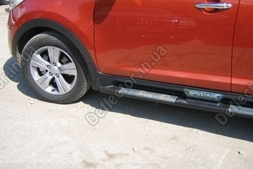 Наружные подножки - пороги на авто Kia Sportage
