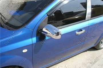 Хром накладки на боковые зеркала Chevrolet Aveo T250 sedan