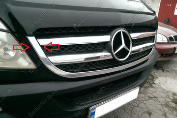 Нижняя хром окантовка под решёткой радиатора Mercedes-Benz Sprinter