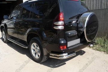 Защитные накладки на углы заднего бампера Toyota Land Cruiser Prado 120