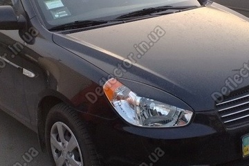 Реснички на передние фары Hyundai Accent
